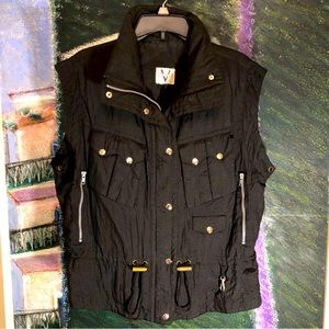 Sporty Black “Moto” Vest